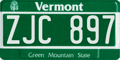 VT license plate ZJC897