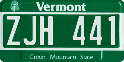 VT license plate ZJH441