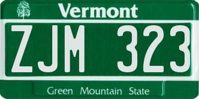 VT license plate ZJM323