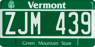 VT license plate ZJM439