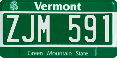 VT license plate ZJM591