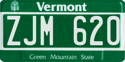 VT license plate ZJM620