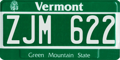 VT license plate ZJM622
