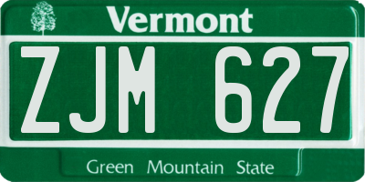 VT license plate ZJM627