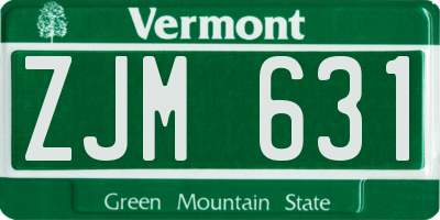 VT license plate ZJM631