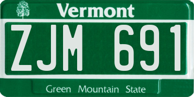 VT license plate ZJM691