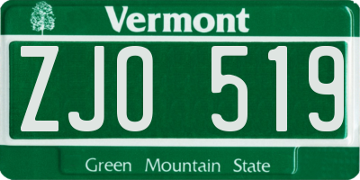 VT license plate ZJO519