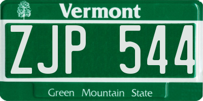 VT license plate ZJP544