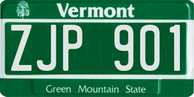 VT license plate ZJP901