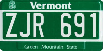 VT license plate ZJR691