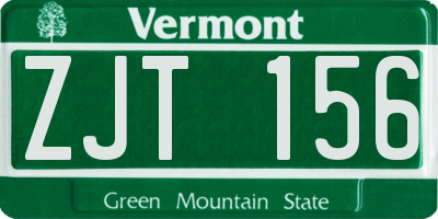 VT license plate ZJT156