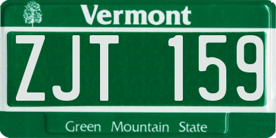 VT license plate ZJT159