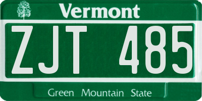 VT license plate ZJT485