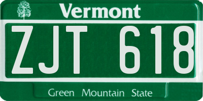 VT license plate ZJT618