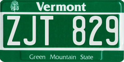 VT license plate ZJT829