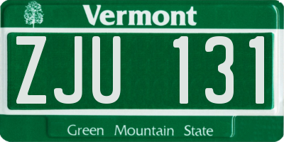 VT license plate ZJU131