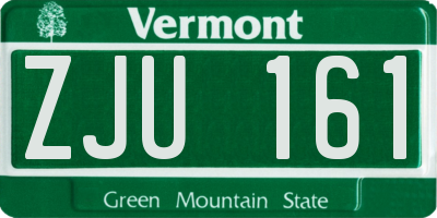 VT license plate ZJU161