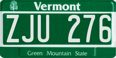 VT license plate ZJU276