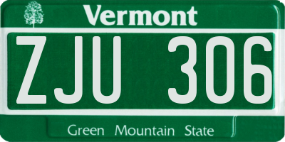 VT license plate ZJU306