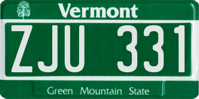 VT license plate ZJU331