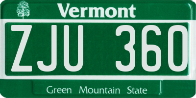 VT license plate ZJU360