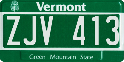 VT license plate ZJV413