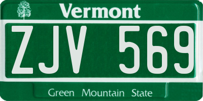 VT license plate ZJV569