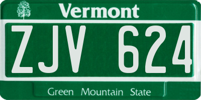 VT license plate ZJV624