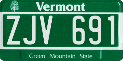 VT license plate ZJV691