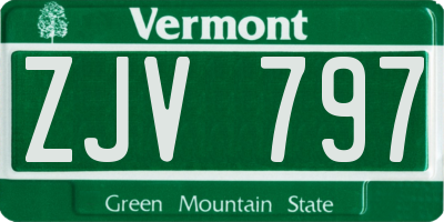 VT license plate ZJV797