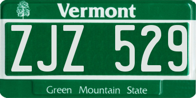 VT license plate ZJZ529