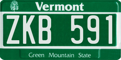 VT license plate ZKB591
