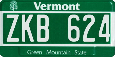 VT license plate ZKB624