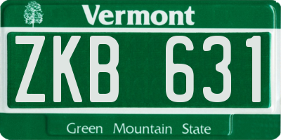 VT license plate ZKB631