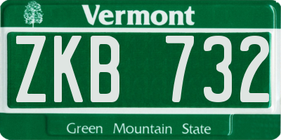 VT license plate ZKB732