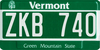 VT license plate ZKB740