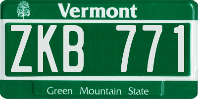 VT license plate ZKB771