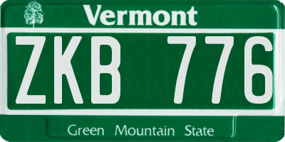 VT license plate ZKB776