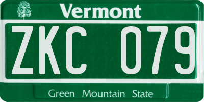 VT license plate ZKC079