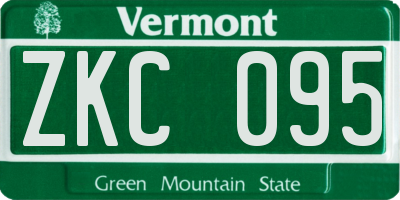 VT license plate ZKC095
