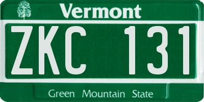 VT license plate ZKC131