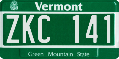 VT license plate ZKC141