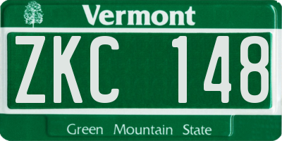 VT license plate ZKC148