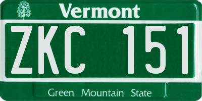VT license plate ZKC151