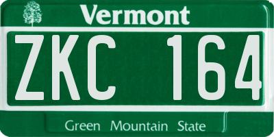 VT license plate ZKC164