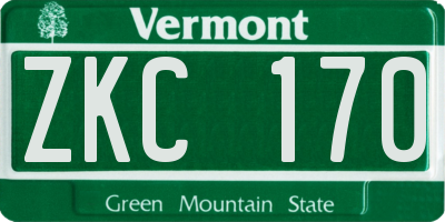 VT license plate ZKC170