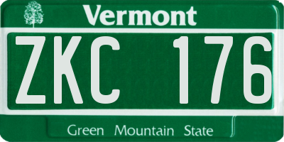 VT license plate ZKC176