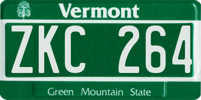 VT license plate ZKC264