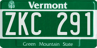 VT license plate ZKC291