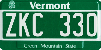 VT license plate ZKC330